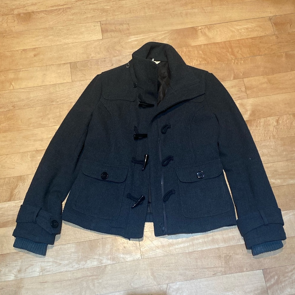 Black poppy jacket / coat in gray